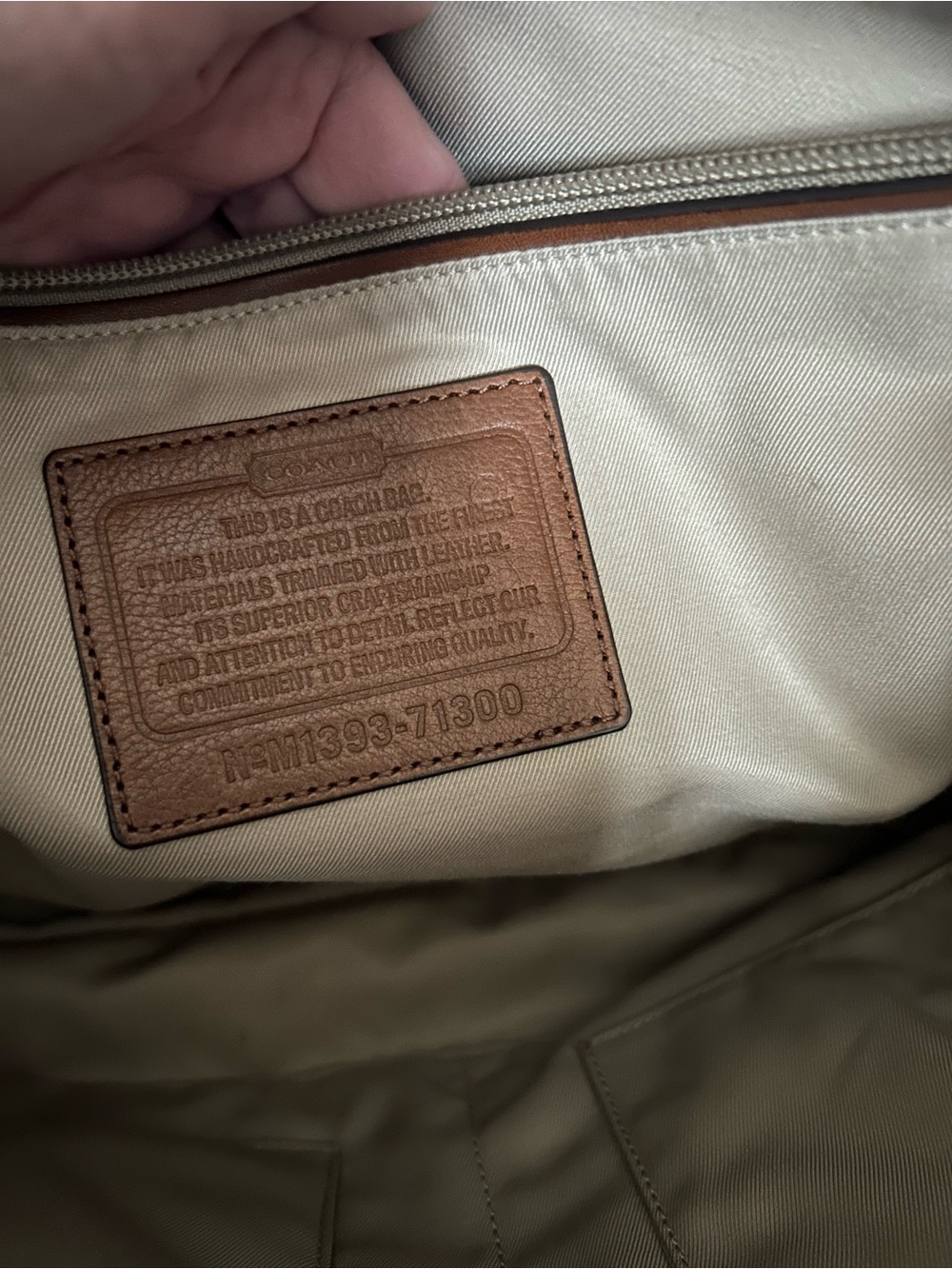 Coach Men’s Bleecker Archival Twill & Leather Briefcase in Tan and Brown 71300 - Picture 8 of 11